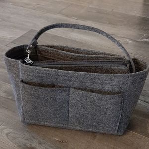 Gray Felt Purse Organizer